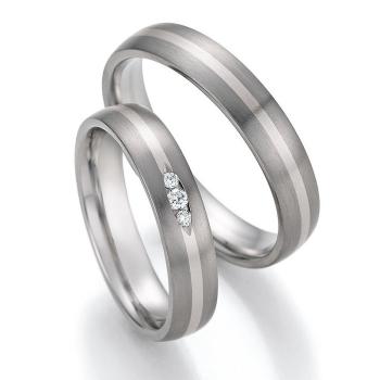 Nowotny-Collection Ruesch Trauringe Titan 78/10090-045 + 78/10100-045