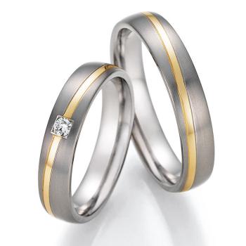 Nowotny-Collection Ruesch Trauringe Titan 78/10110-045 + 78/10120-045