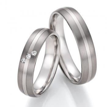 Nowotny-Collection Ruesch Trauringe Titan 78/10150-050 + 78/10160-050