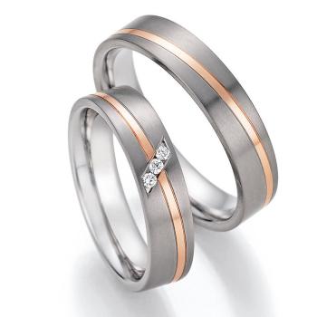 Nowotny-Collection Ruesch Trauringe Titan 78/10170-050 + 78/10180-050