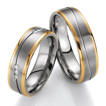 Nowotny-Collection Ruesch Trauringe Titan 78/80010/060 + 78/80020/060