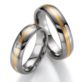 Nowotny-Collection Ruesch Trauringe Titan 78/80050/055 + 78/80060/060