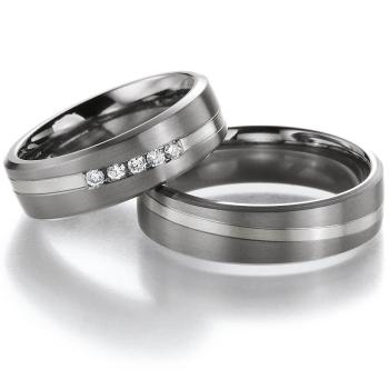 Nowotny-Collection Ruesch Trauringe Titan 78/80170-060 + 78/80180-060