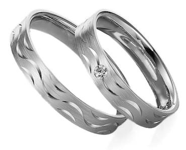 Gettmann Trauringe Weissgold 8298.40 + 8298.40