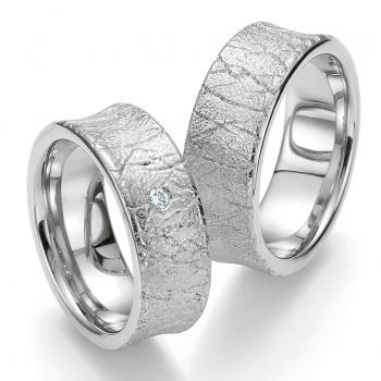 Bayer Trauringe Weissgold 89009-083 + 89009-083B