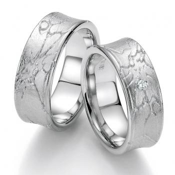 Bayer Trauringe Weissgold 89012-080 + 89012-080B