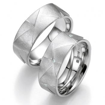 Bayer Trauringe Weissgold 89013-075 + 89013-075B