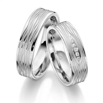 August Gerstner Trauringe Weissgold 4/28677/6 + 28677/6