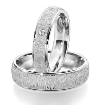 August Gerstner Trauringe Weissgold 4/28683/5 + 28683/6