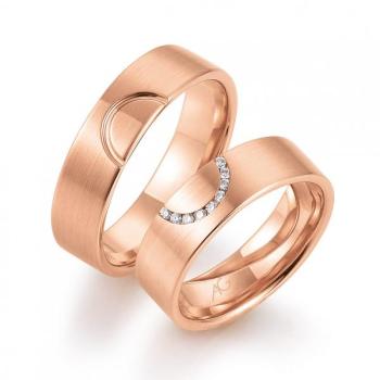 August Gerstner Trauringe Rotgold 4/28593/6 + 28593/6