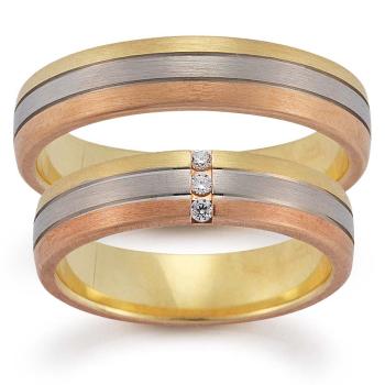 August Gerstner Trauringe Tricolour 4/20505/5  + 20505/5