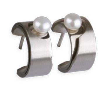 Ohrschmuck Perlenstecker Edelstahl E208 von Ernstes Design