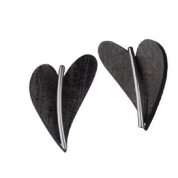 Ohrstecker Herz schwarz E306 von Ernstes Design