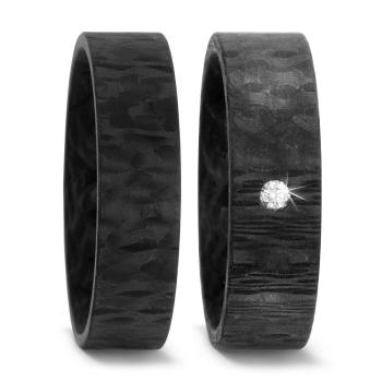 Titan Factory Trauringe Carbon 51024/002/003/N000 +  51024/002/000/N000