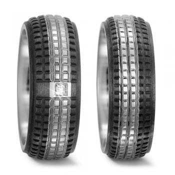 Titan Factory Trauringe Carbon 52503/001/C70/2050 + 52503/001/000/2050