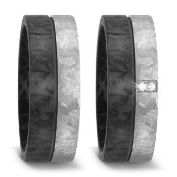 Titan Factory Trauringe Carbon 52517/023/002/N200 + 52517/023/000/N200