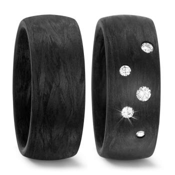 Titan Factory Trauringe Carbon 59303/002/005/N000 + 59289/002/000/N000