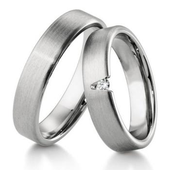 Breuning Trauringe Weissgold DR 041230 / HR 041240