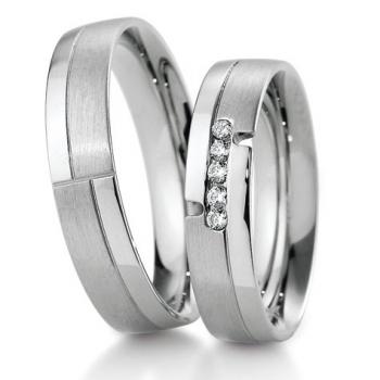 Breuning Trauringe Weissgold DR 041250 / HR 041260