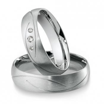 Breuning Trauringe Weissgold DR 041310 / HR 041320