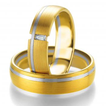 Breuning Trauringe Weiss-Gelbgold DR 041430 / HR 041440
