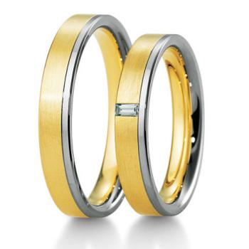 Breuning Trauringe Weiss-Gelbgold DR 041470 / HR 041480
