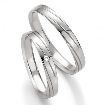 Breuning Trauringe Weissgold DR 042230 / HR 042240