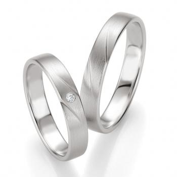 Breuning Trauringe Weissgold DR 042250 / HR 042260