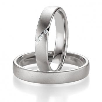 Breuning Trauringe Weissgold DR 042270 / HR 042280