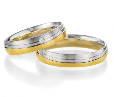 Breuning Trauringe Weiss-Gelbgold DR 042390 / HR 042400