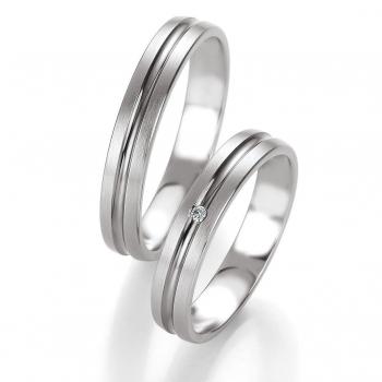 Breuning Trauringe Weissgold 48/05661 + 48/05662