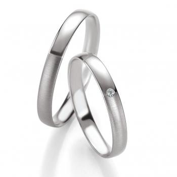 Breuning Trauringe Weissgold 48/05665 + 48/05666