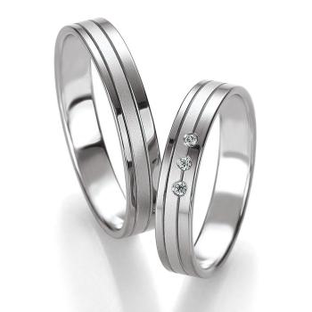 Breuning Trauringe Weissgold 48/05667 + 48/05668