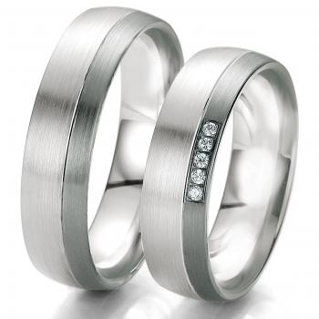 Breuning Trauringe Weissgold DR 061170 / HR 061180