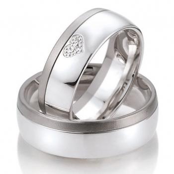 Breuning Trauringe Weissgold DR 061210 / HR 061220