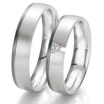 Breuning Trauringe Weissgold DR 061290 / HR 061300