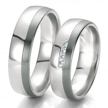 Breuning Trauringe Weissgold DR 061330 / HR 061340