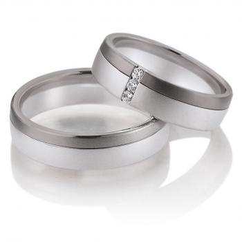 Breuning Trauringe Weissgold DR 061370 / HR 061380