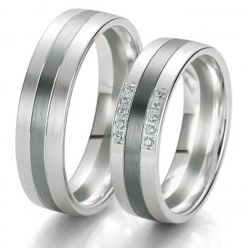 Breuning Trauringe Weissgold DR 061390 / HR 061400