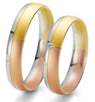 Breuning Trauringe Tricolour DR 062010 / HR 062020