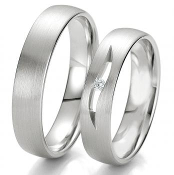 Breuning Trauringe Weissgold DR 062190 / HR 062200