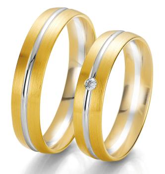 Breuning Trauringe Weiss-Gelbgold DR 062350 / HR 062360