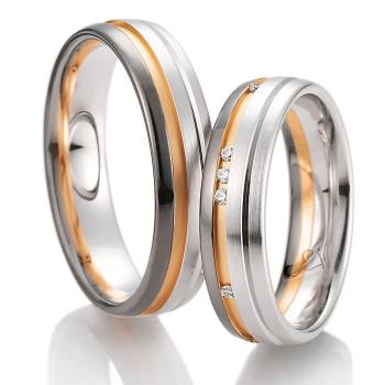 Breuning Trauringe Tricolour DR 063330 / HR 063340