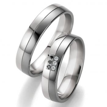 Breuning Trauringe Weissgold DR 064110 / HR 064120