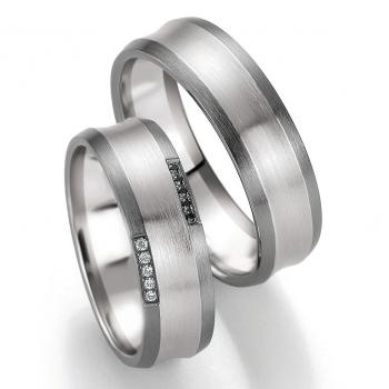 Breuning Trauringe Weissgold DR 064190 / HR 064200