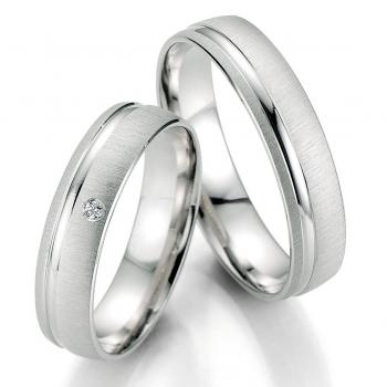 Breuning Trauringe Weissgold DR 070190 / HR 070200