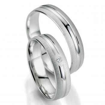 Breuning Trauringe Weissgold DR 070330 / HR 070340