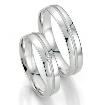 Breuning Trauringe Weissgold DR 070370 / HR 070380