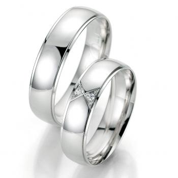 Breuning Trauringe Weissgold DR 070450 / HR 070460