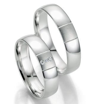 Breuning Trauringe Weissgold DR 070470 / HR 070480